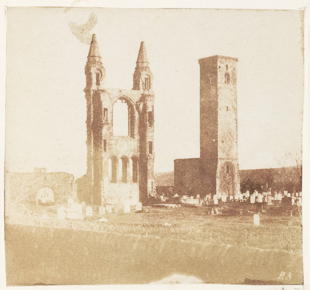 St. Andrews Cathedral, Hill and Adamson (British, active 1843–1848), Salted paper print from paper negative 