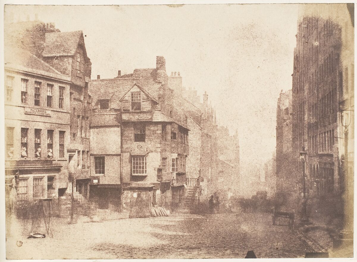 Edinburgh. The High Street with John Knox's House, Hill and Adamson (British, active 1843–1848), Salted paper print from paper negative 