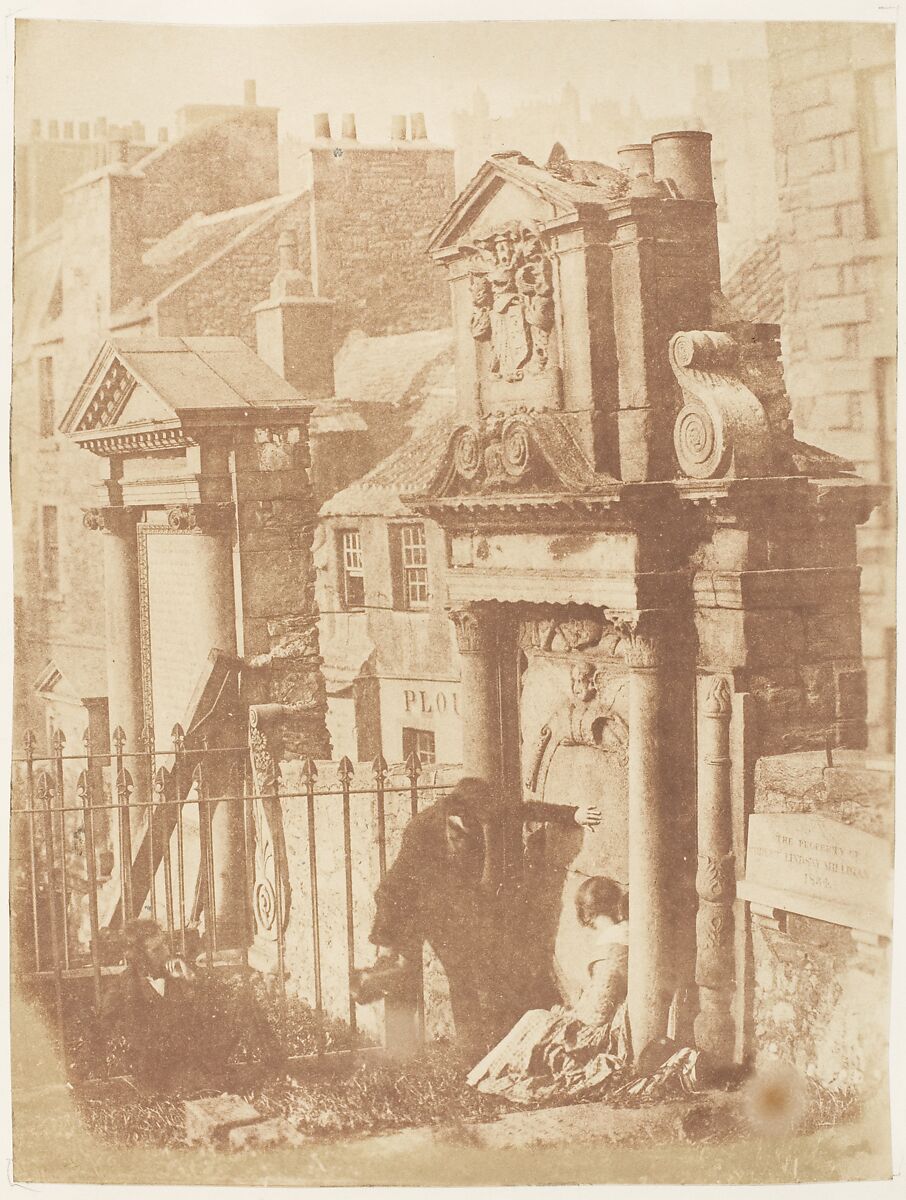 Edinburgh. Greyfriars' Churchyard, Hill and Adamson (British, active 1843–1848), Salted paper print from paper negative 