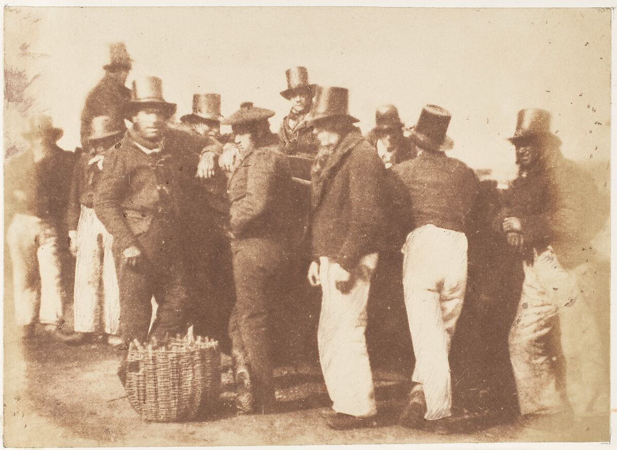 Newhaven Fishermen, Hill and Adamson (British, active 1843–1848), Salted paper print from paper negative 