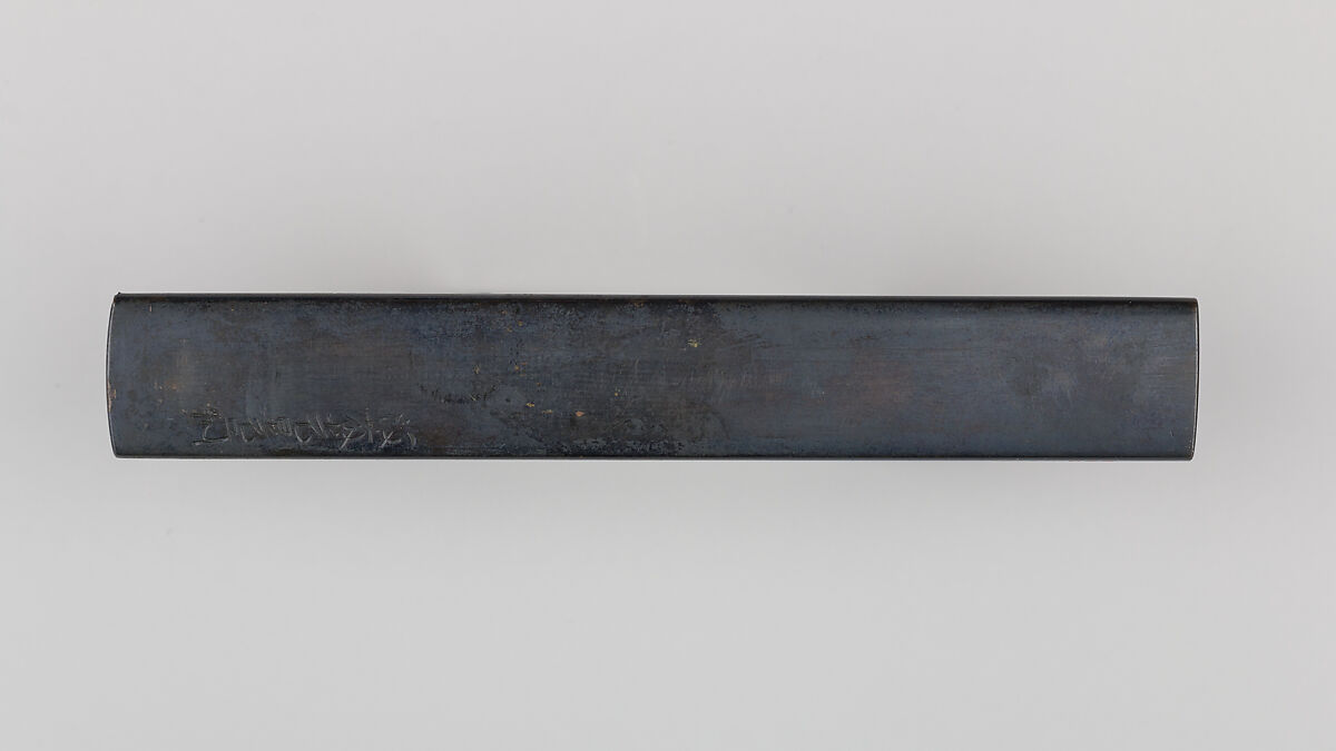 Knife Handle (Kozuka), Copper-gold alloy (shakudō), gold, silver, Japanese
