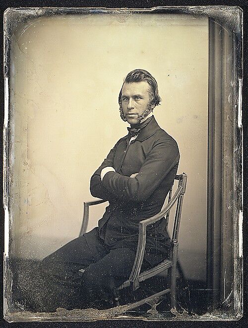 [Man in a Sheraton Chair], Southworth and Hawes (American, active 1843–1863), Daguerreotype 