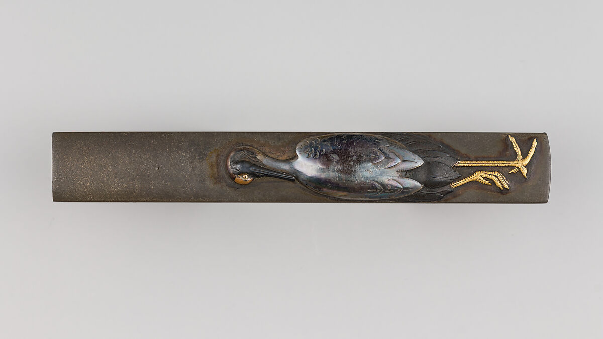 Knife Handle (Kozuka), Copper-silver alloy (shibuichi), silver, copper-gold alloy (shakudō), gold, copper, Japanese 