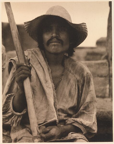 Man with a Hoe, Los Remedios, Paul Strand (American, New York 1890–1976 Orgeval, France), Photogravure 