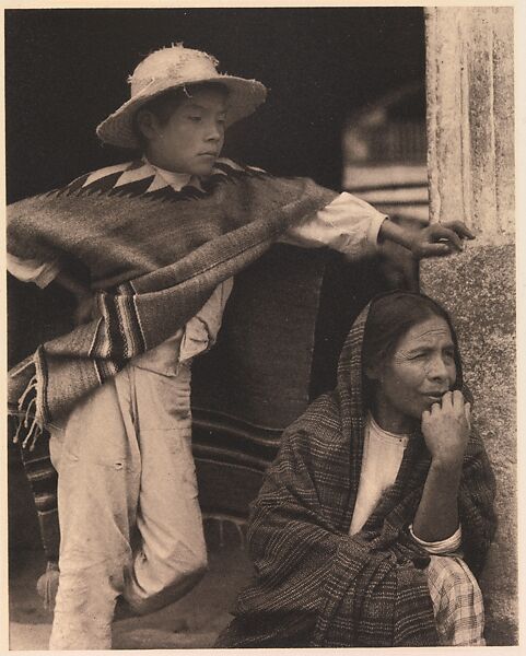 Woman and Boy, Tenancingo, Paul Strand (American, New York 1890–1976 Orgeval, France), Photogravure 