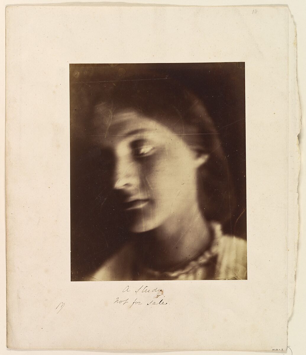A Study, Julia Margaret Cameron (British (born India), Calcutta 1815–1879 Kalutara, Ceylon), Albumen silver print from glass negative 
