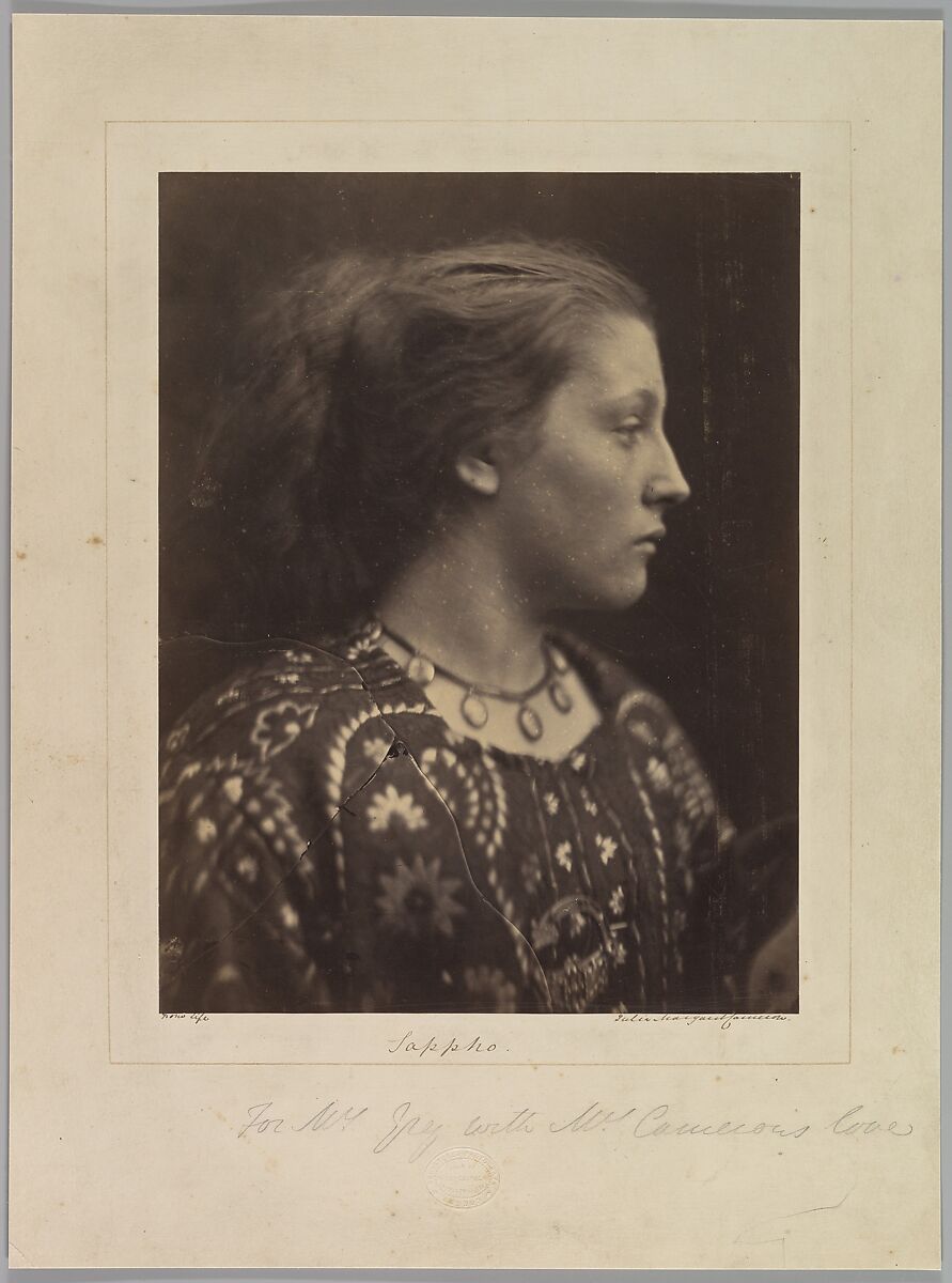 Sappho, Julia Margaret Cameron (British (born India), Calcutta 1815–1879 Kalutara, Ceylon), Albumen silver print from glass negative 