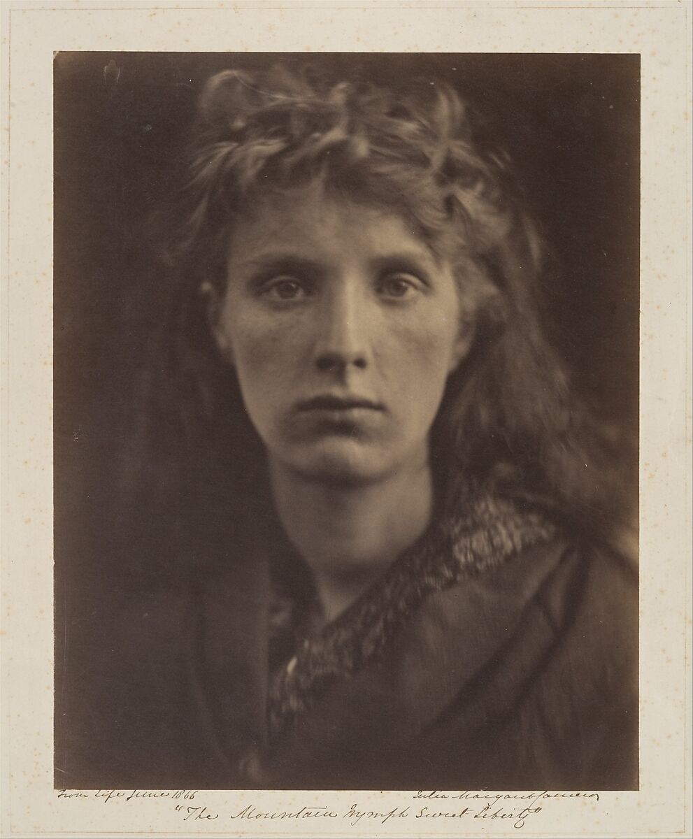 The Mountain Nymph Sweet Liberty, Julia Margaret Cameron (British (born India), Calcutta 1815–1879 Kalutara, Ceylon), Albumen silver print from glass negative 