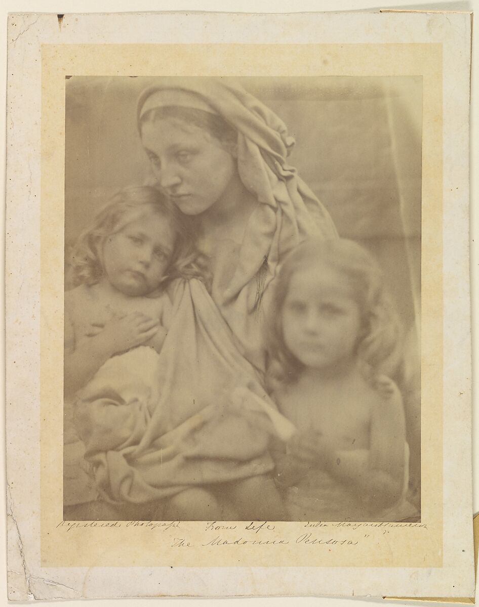 The Madonna Penserosa, Julia Margaret Cameron (British (born India), Calcutta 1815–1879 Kalutara, Ceylon), Albumen silver print from glass negative 