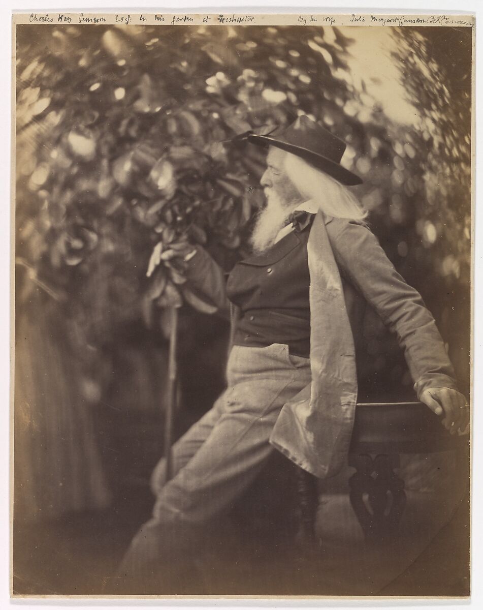 Charles Hay Cameron, Esq., in His Garden at Freshwater, Julia Margaret Cameron (British (born India), Calcutta 1815–1879 Kalutara, Ceylon), Albumen silver print from glass negative 