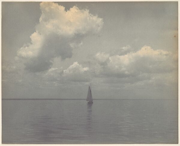 Sailboat, Charles E. Bolles (American, 1845–1919), Platinum print 