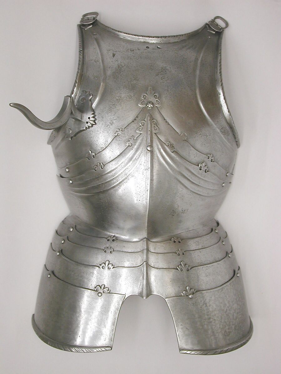 Breastplate with Taces and Tassets, Steel, probably European 
