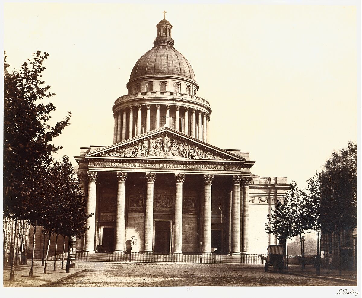 Panthéon, Edouard Baldus (French (born Prussia), 1813–1889), Albumen silver print from glass negative 