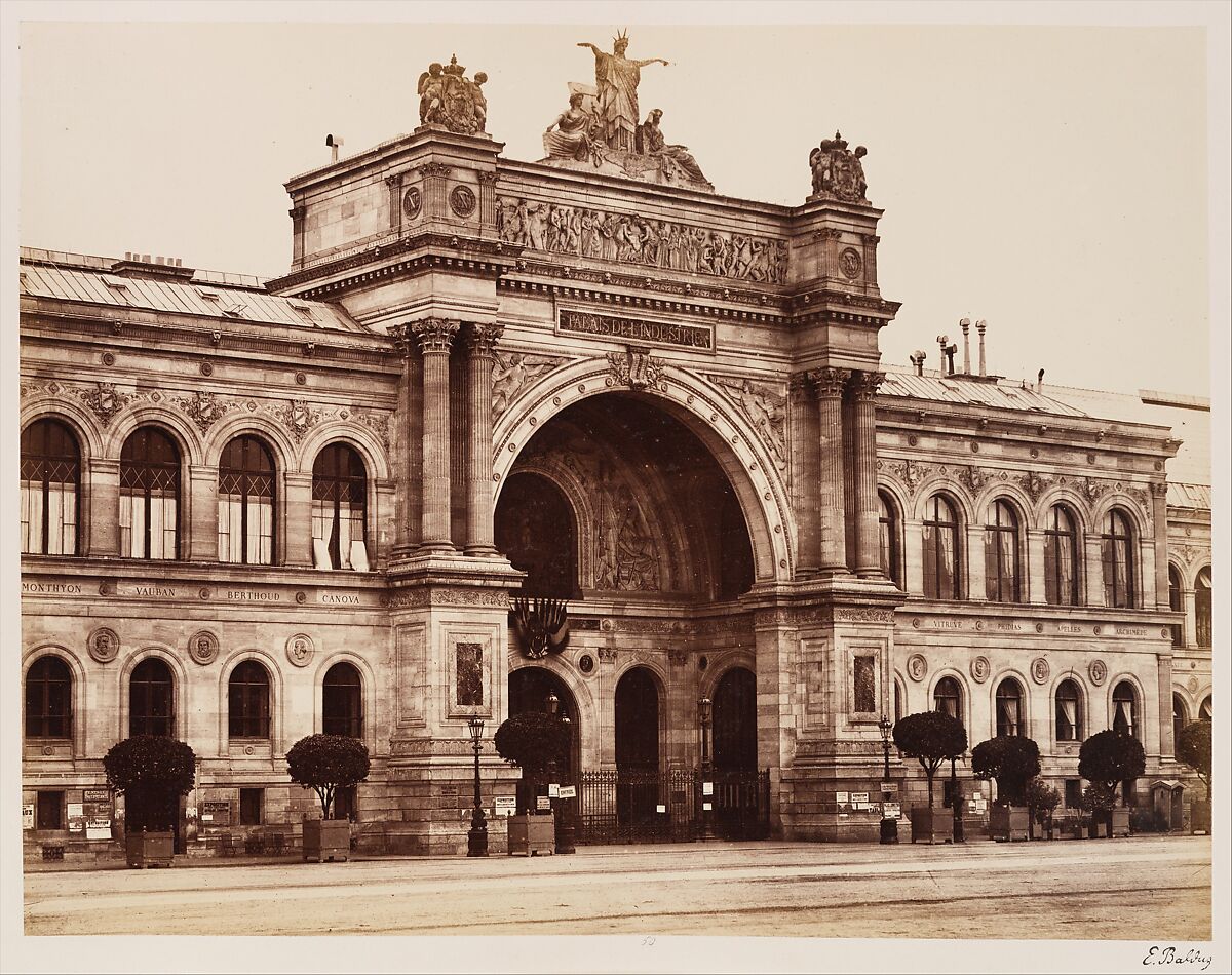 Palais de l'Industrie, Edouard Baldus (French (born Prussia), 1813–1889), Albumen silver print 