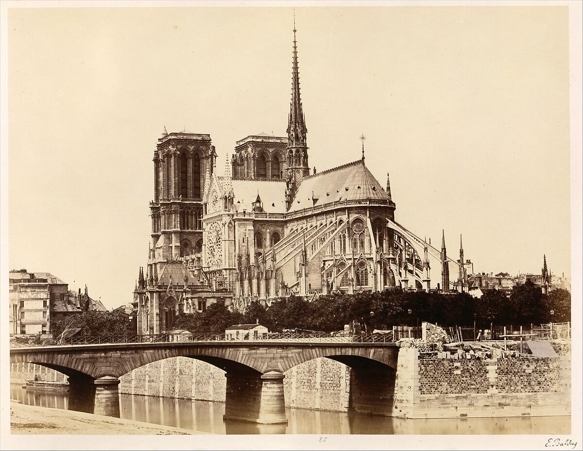 Notre-Dame (Abside), Edouard Baldus (French (born Prussia), 1813–1889), Albumen silver print from glass negative 