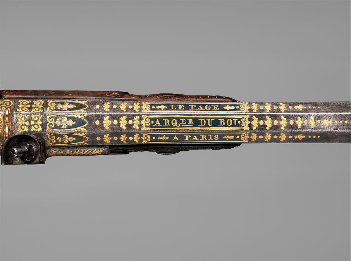 Cased Pair of Percussion Target Pistols with Loading and Cleaning Accessories, Made for Henri Charles Ferdinand Marie Dieudonné d'Artois, Duke of Bordeaux, Count of Chambord (1820–1883), Jean André Prosper Henri Le Page (French, 1792–1854), Steel, gold, wood (ebony, walnut, amboyna), silver, velvet, ivory, French, Paris