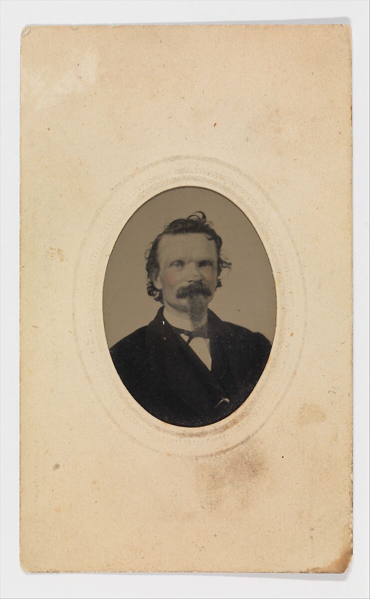 Tintype Photograph of Gustave Young (1827–1895), Tintype (in carte de visite format), American, Springfield, Massachusetts 