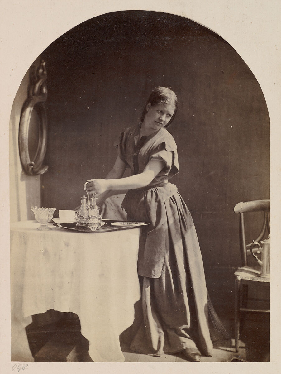 English Fashion at Breakfast, Oscar Gustav Rejlander (British (born Sweden), 1813–1875), Albumen silver print 