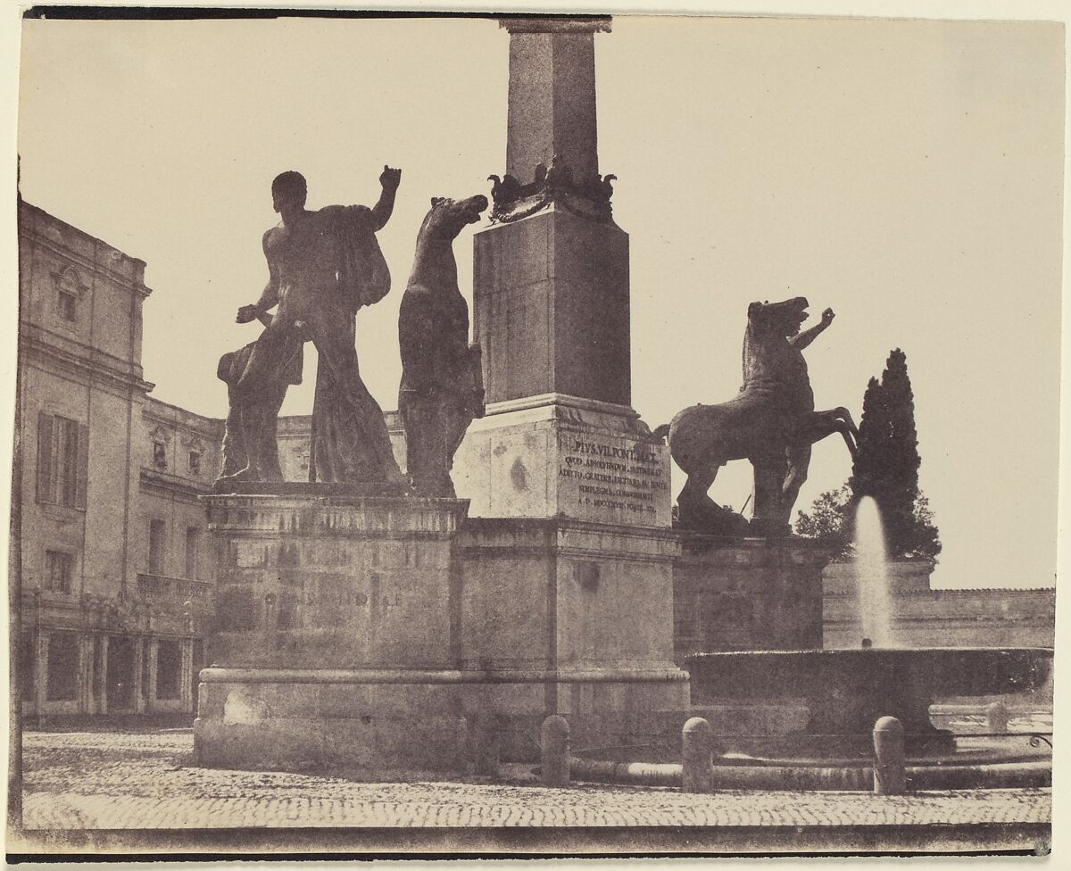 Rome, Quirinale, Unknown (British), Salted paper print from paper negative 