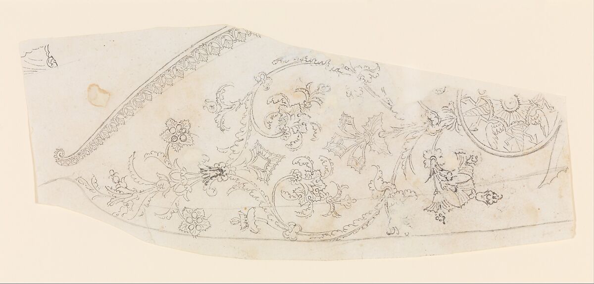 Designs for the Decoration of Firearms, Workshop of Nicolas Noël Boutet (French, Versailles and Paris, 1761–1833), Pencil, ink, gray wash on paper, French, Versailles