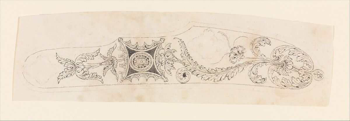 Designs for the Decoration of Firearms, Workshop of Nicolas Noël Boutet (French, Versailles and Paris, 1761–1833), Pencil, ink, gray wash on paper, French, Versailles