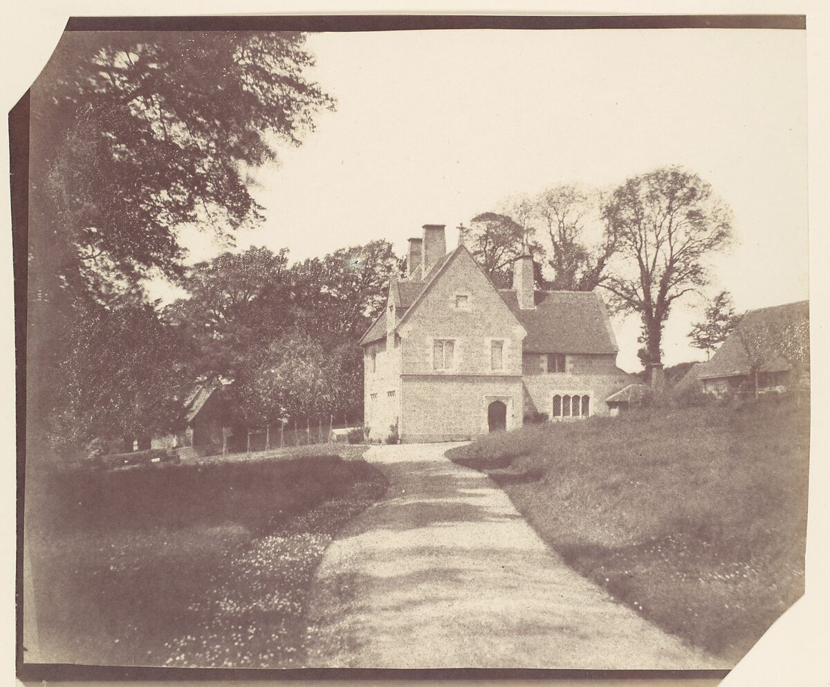 [View of House from Driveway], Unknown (British), Albumen silver print from paper negative 