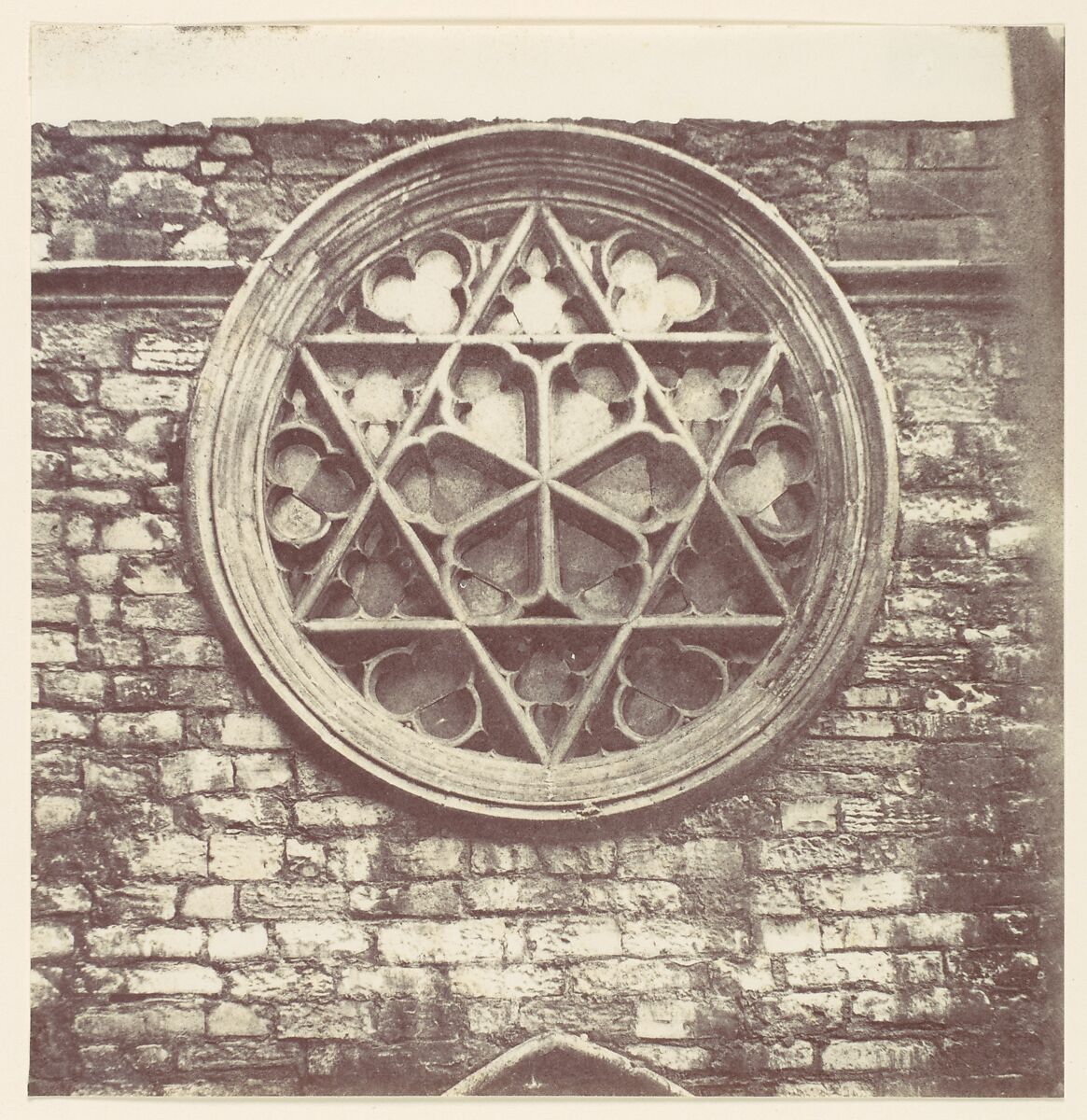 [Rose Window], Unknown (British), Albumen silver print from paper negative 