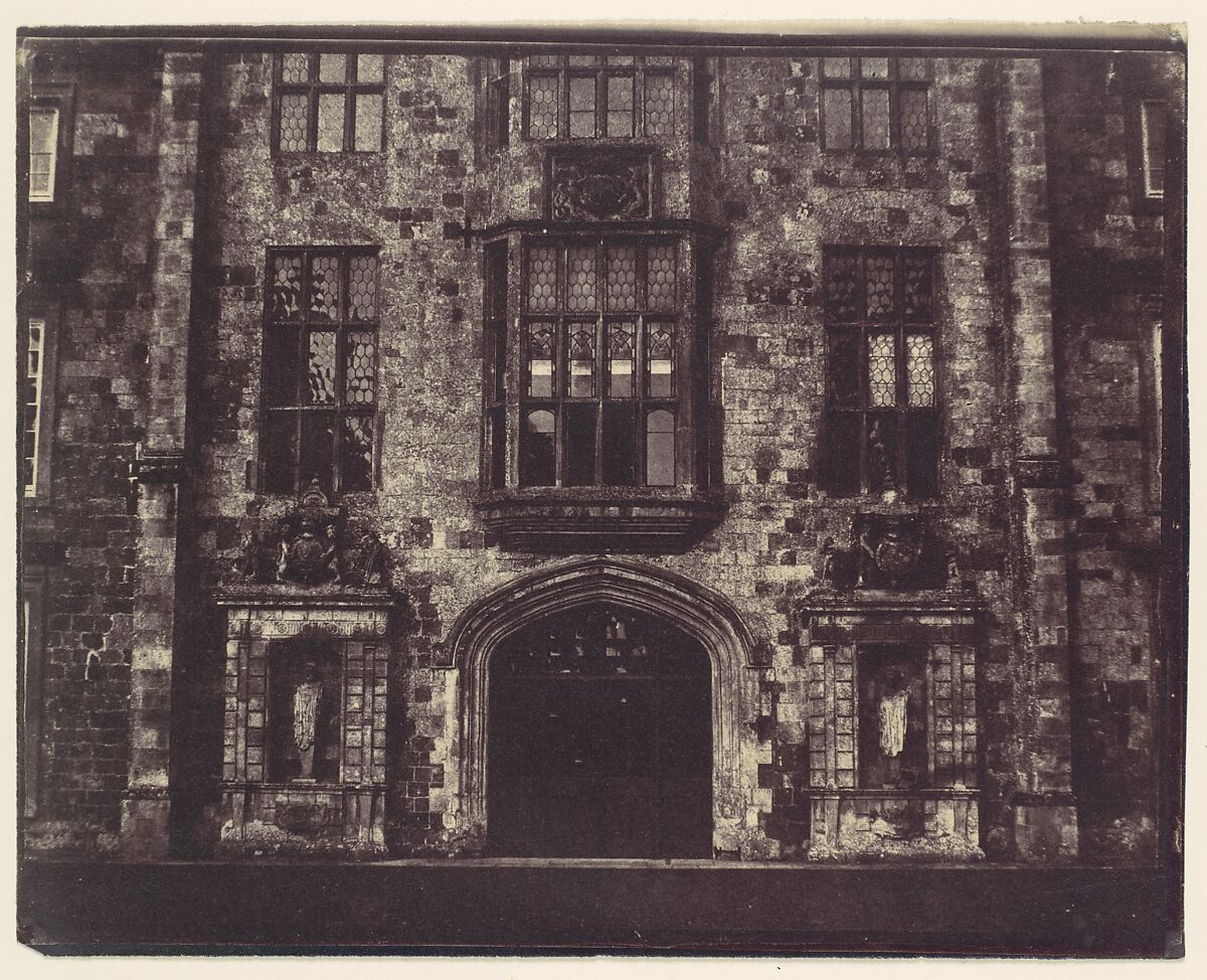 [Wilton House, Detail of Main Facade], Unknown (British), Salted paper print from paper negative 