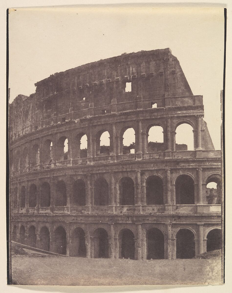[Colosseum, Rome], Unknown (British), Salted paper print from paper negative 