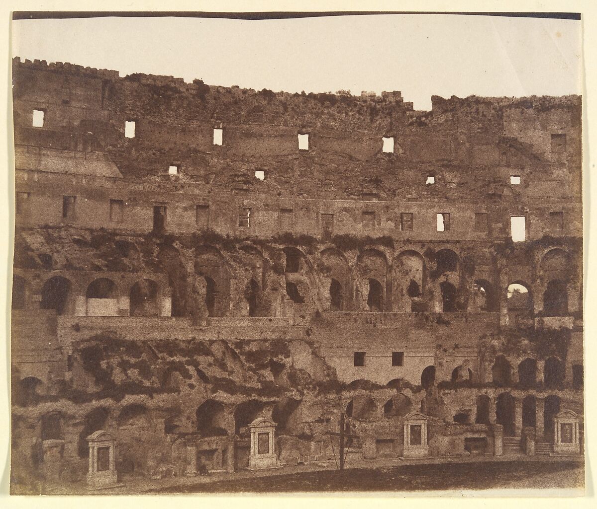 [Colosseum, Rome], George Wilson Bridges (British, 1788–1864), Salted paper print from paper negative 