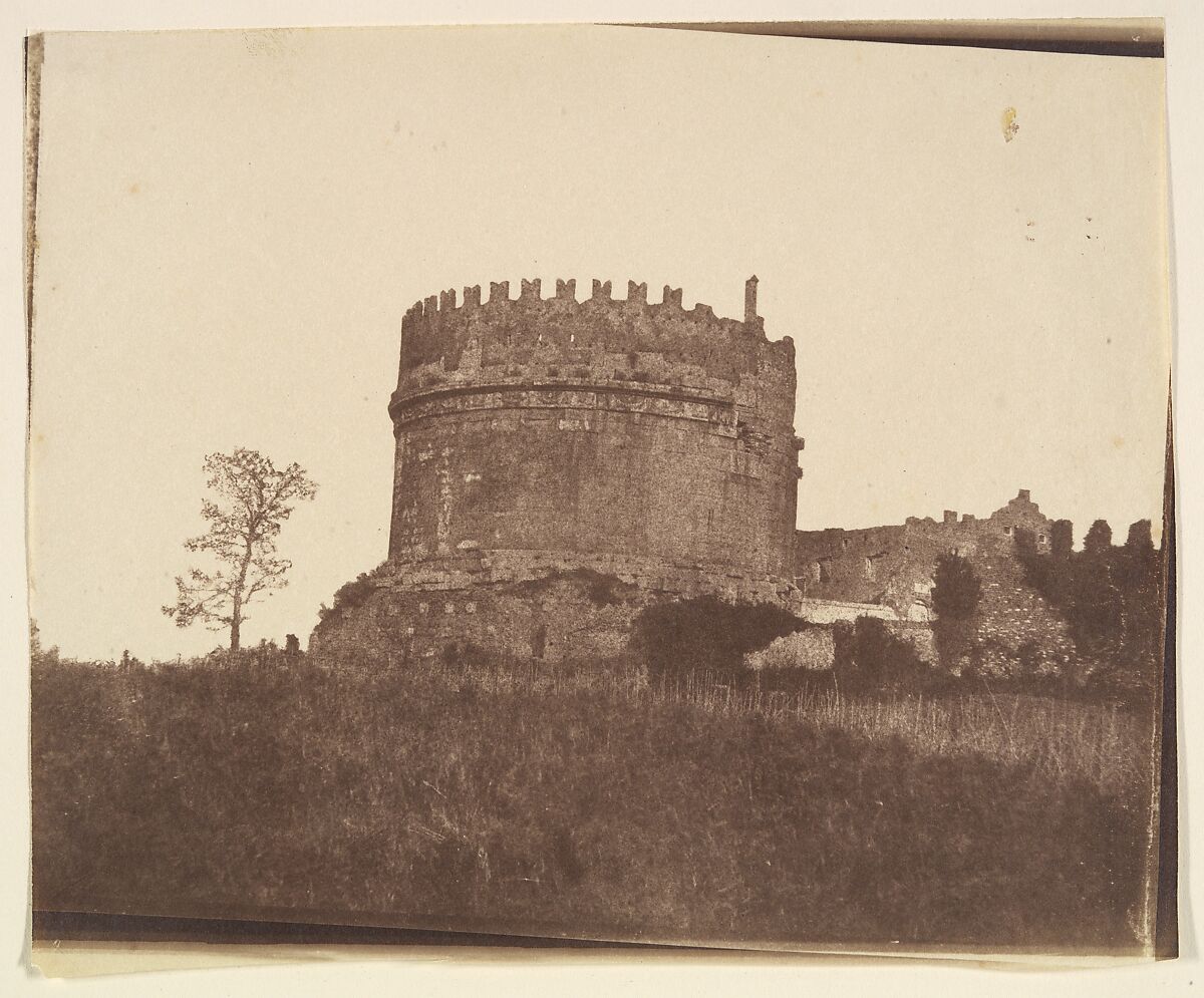 [Tomb of Cecilia Metella, Rome], Unknown (British), Salted paper print from paper negative 