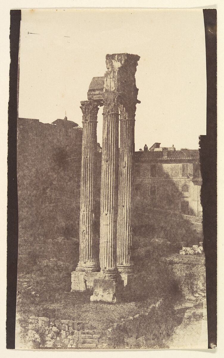 [Temple of Jupiter Tonans, Rome], Unknown (British), Salted paper print from paper negative 