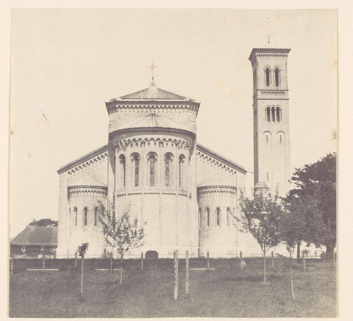 [Wilton Church, East End and Bell Tower], Unknown (British), Salted paper print from paper negative 