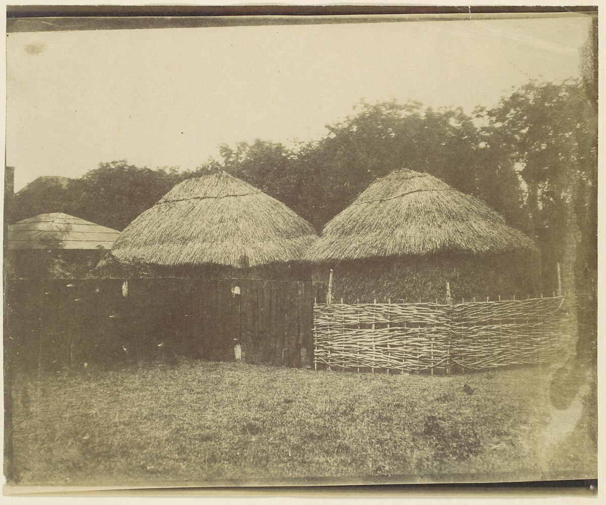 [Haystacks], Unknown (British), Salted paper print from paper negative 