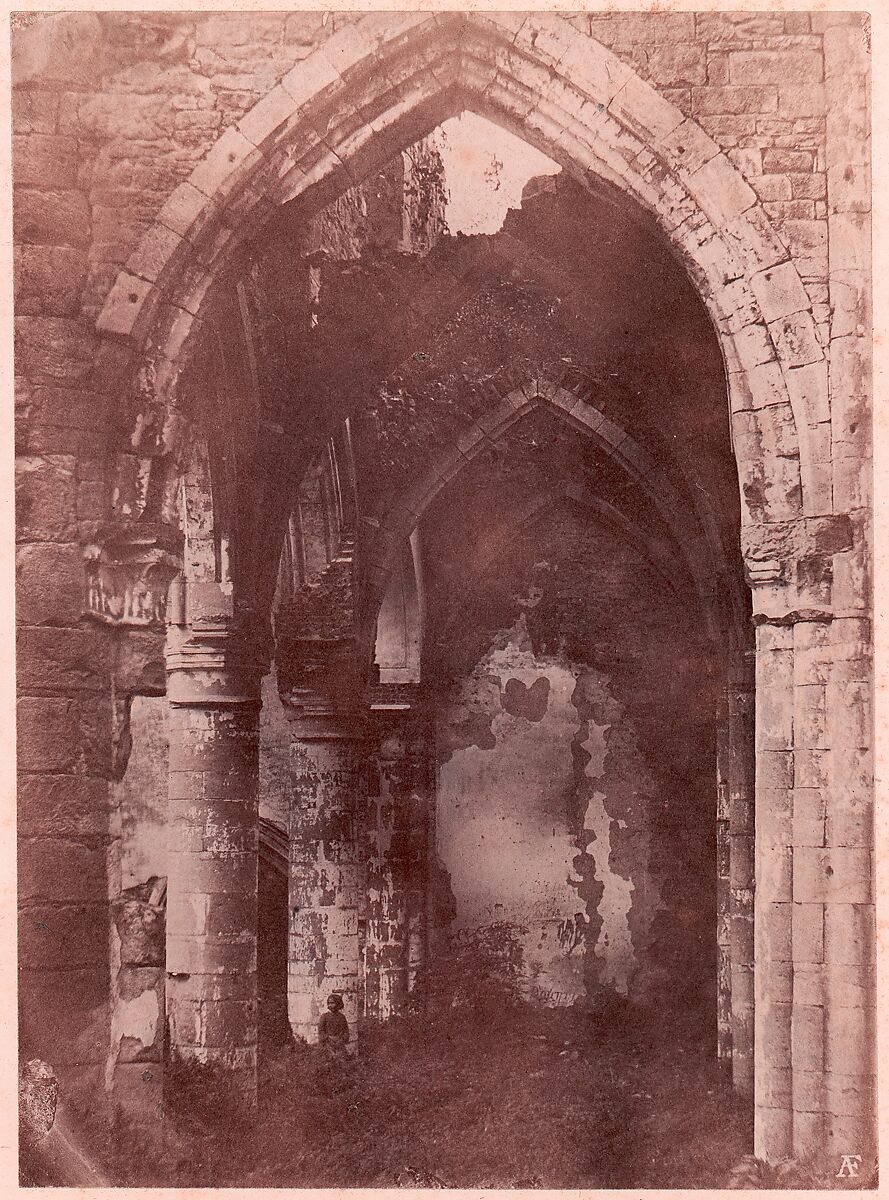 Ruines gothiques, A. Fays (French), Salted paper print (Blanquart-Évrard process) from paper negative 