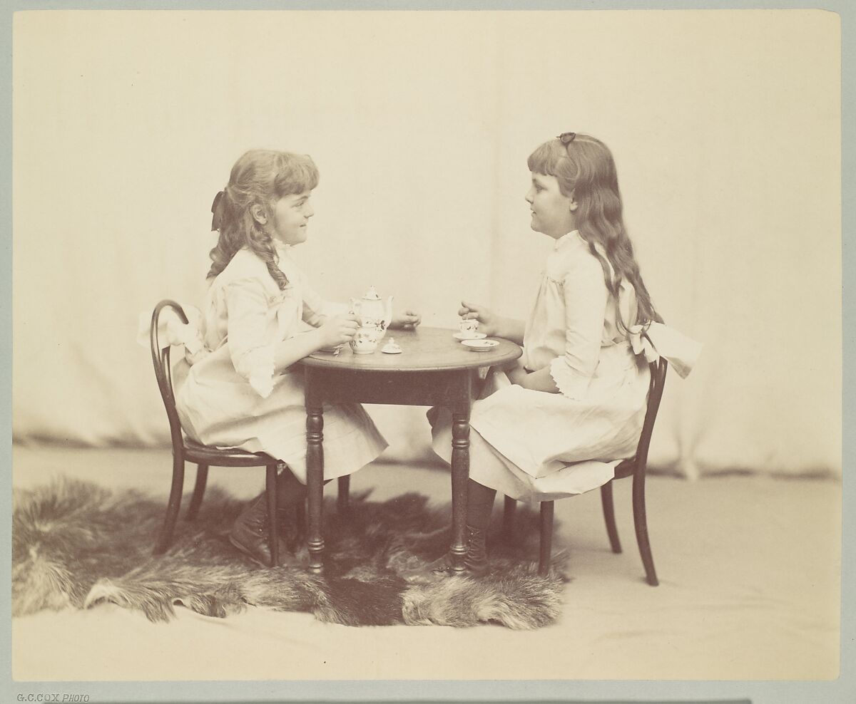Frances and Ethel de Forest, daughters of Robert de Forest, George Collins Cox (American, 1851–1902), Albumen silver print 