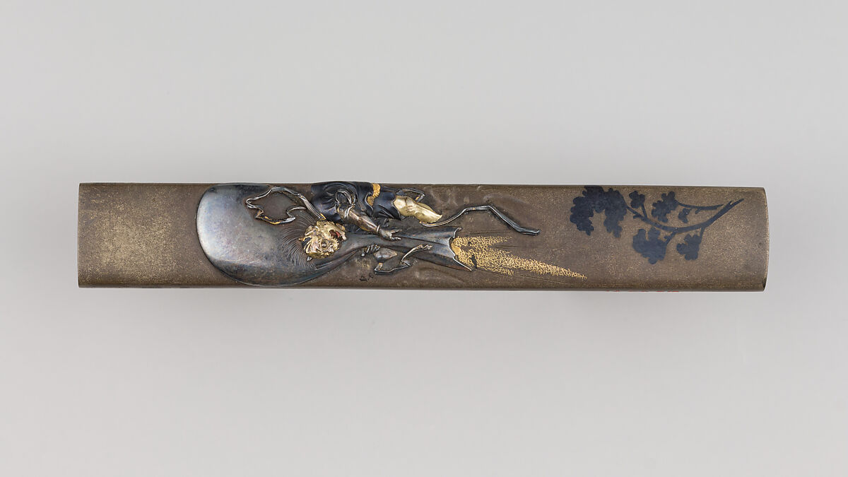 Knife Handle (Kozuka), Copper-silver alloy (shibuichi), gold, silver, copper-gold alloy (shakudō), copper, Japanese 