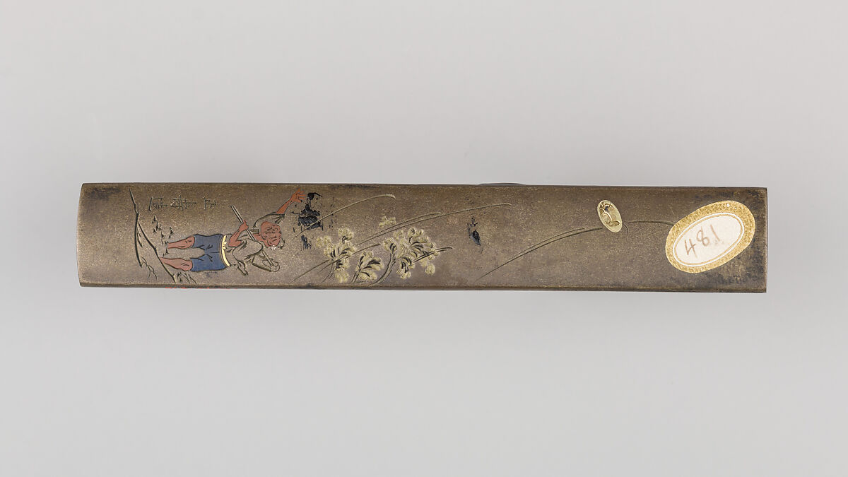 Knife Handle (Kozuka), Copper-silver alloy (shibuichi), gold, silver, copper-gold alloy (shakudō), copper, Japanese