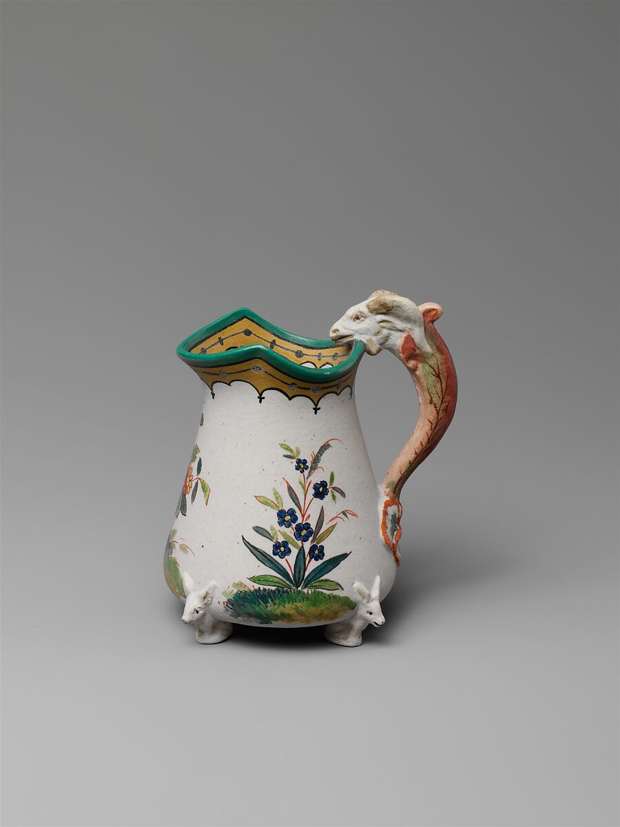 Creamer, Designed by Karl L. H. Müller (1820–1887), Porcelain, American 