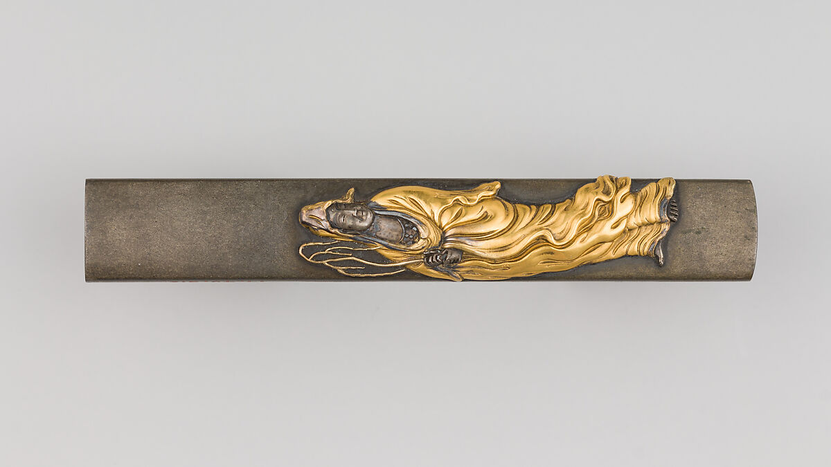 Knife Handle (Kozuka), Copper-silver alloy (shibuichi), gold, silver, copper-gold alloy (shakudō), Japanese 