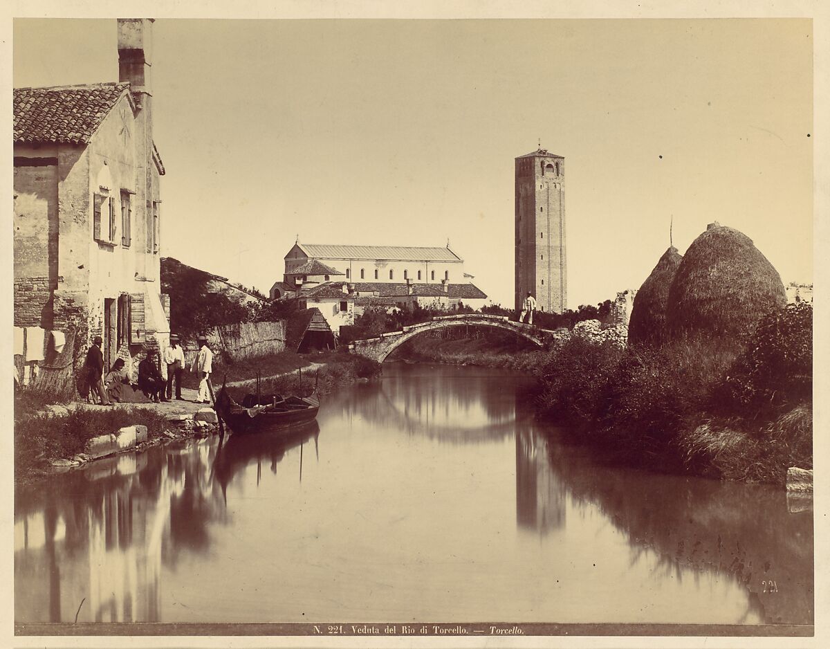 Veduta del Rio di Torcello, Unknown (Italian), Albumen silver print from glass negative 