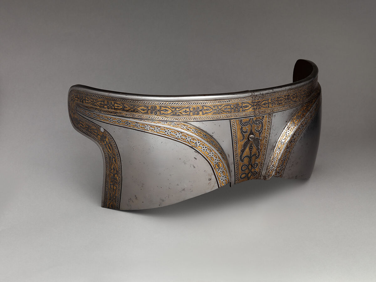 Cantle Plate of a Saddle, Metal, gilt, French 