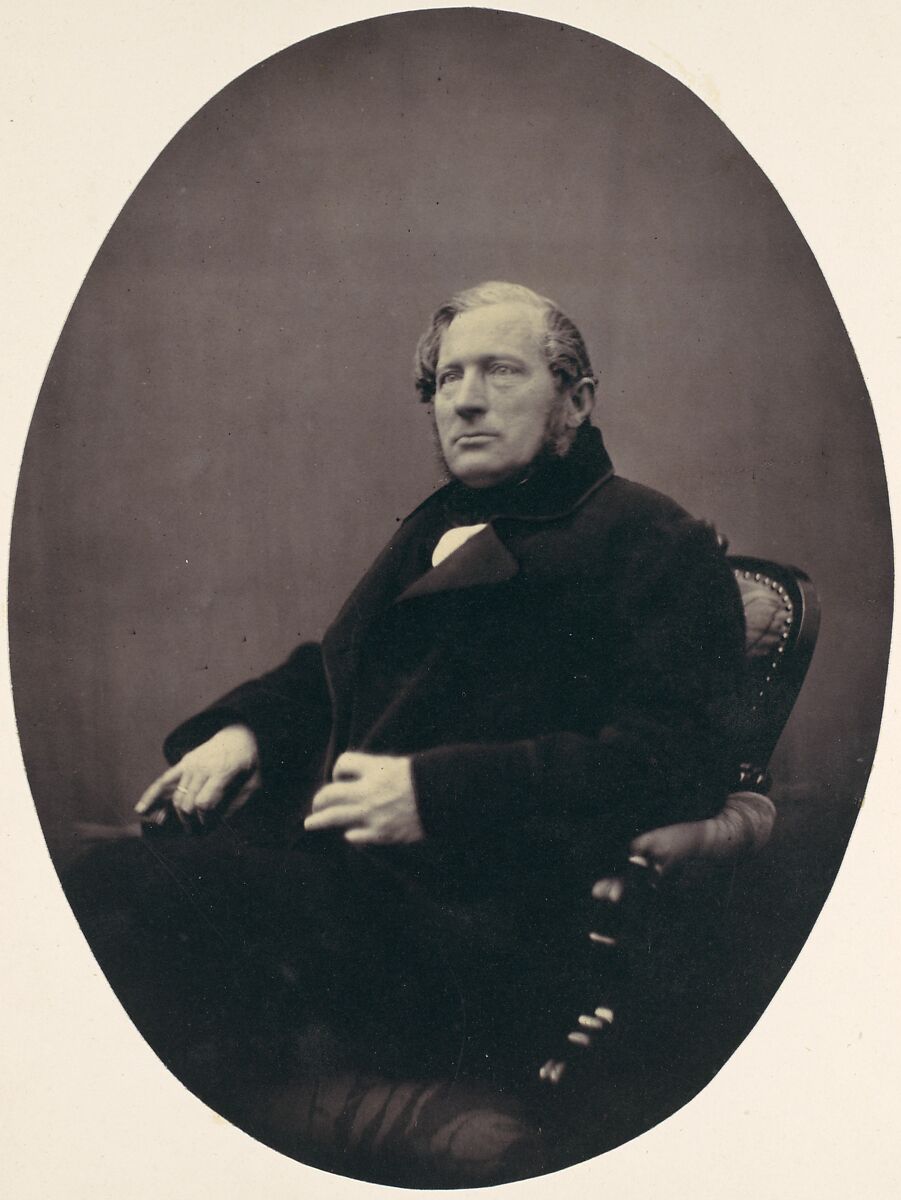 [Man Seated in Armchair], Franz Antoine (Austrian, Vienna 1815–1886 Vienna), Albumen silver print from glass negative 