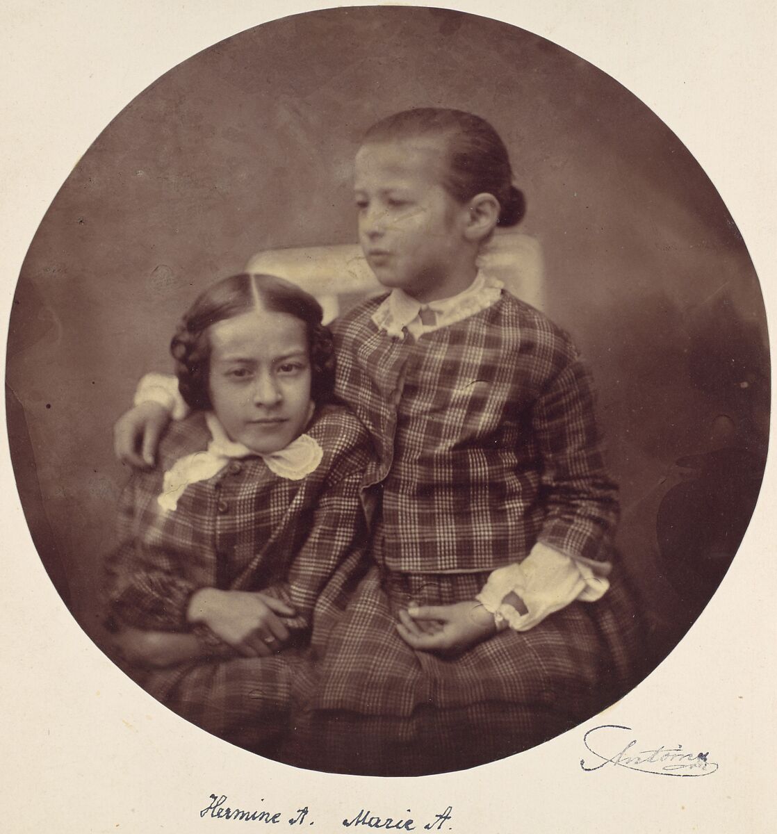 Hermine and Marie Antoine, Franz Antoine (Austrian, Vienna 1815–1886 Vienna), Albumen silver print from glass negative 