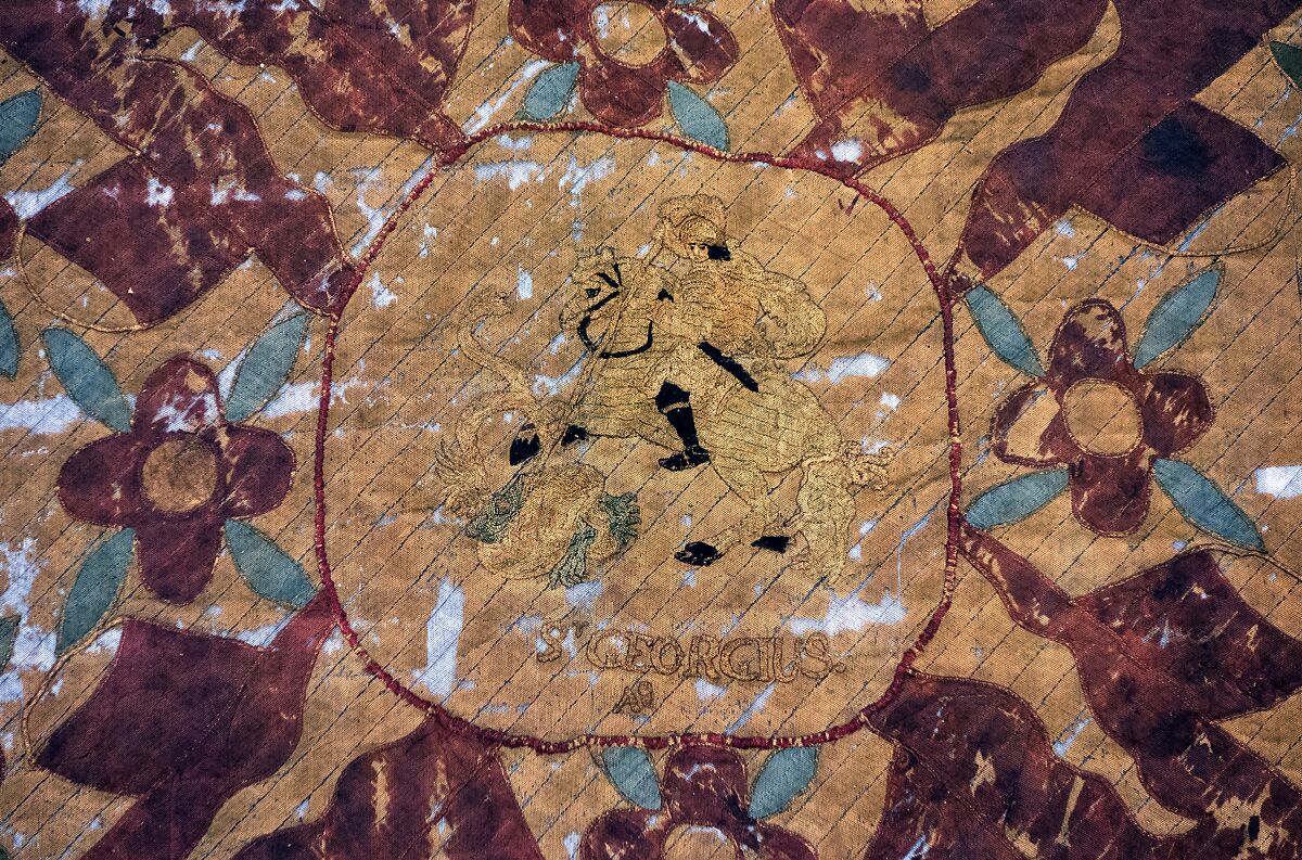 Banner with Shaft, Silk, steel, wood, gold, Flemish