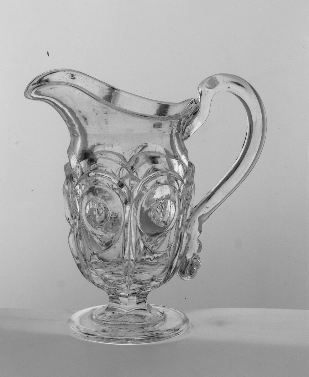 Creamer, New England Glass Company (American, East Cambridge, Massachusetts, 1818–1888), Pressed glass, American 