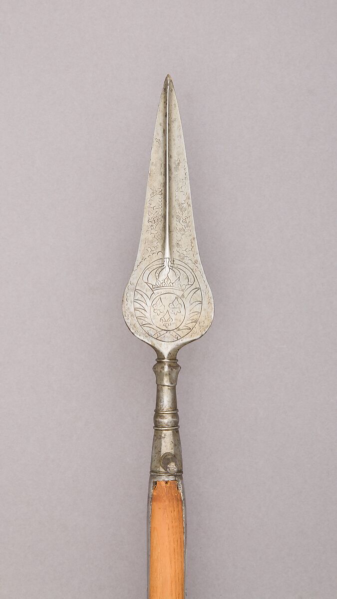 Banner with Shaft, Wood, steel, silk, gold, French