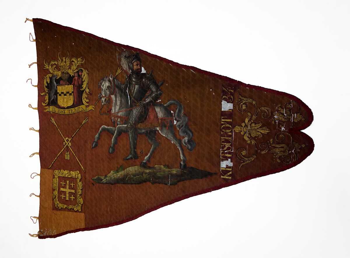 Banner with Shaft, Textile, polychromy, French
