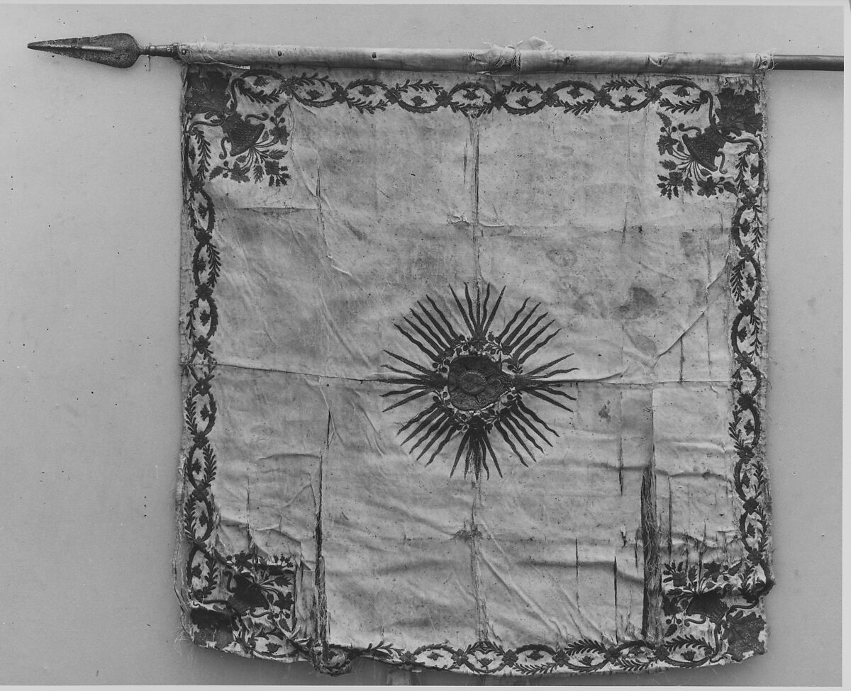 Banner of Louis XIV, King of France (r. 1643–1715), Silk, silver metallic thread, French