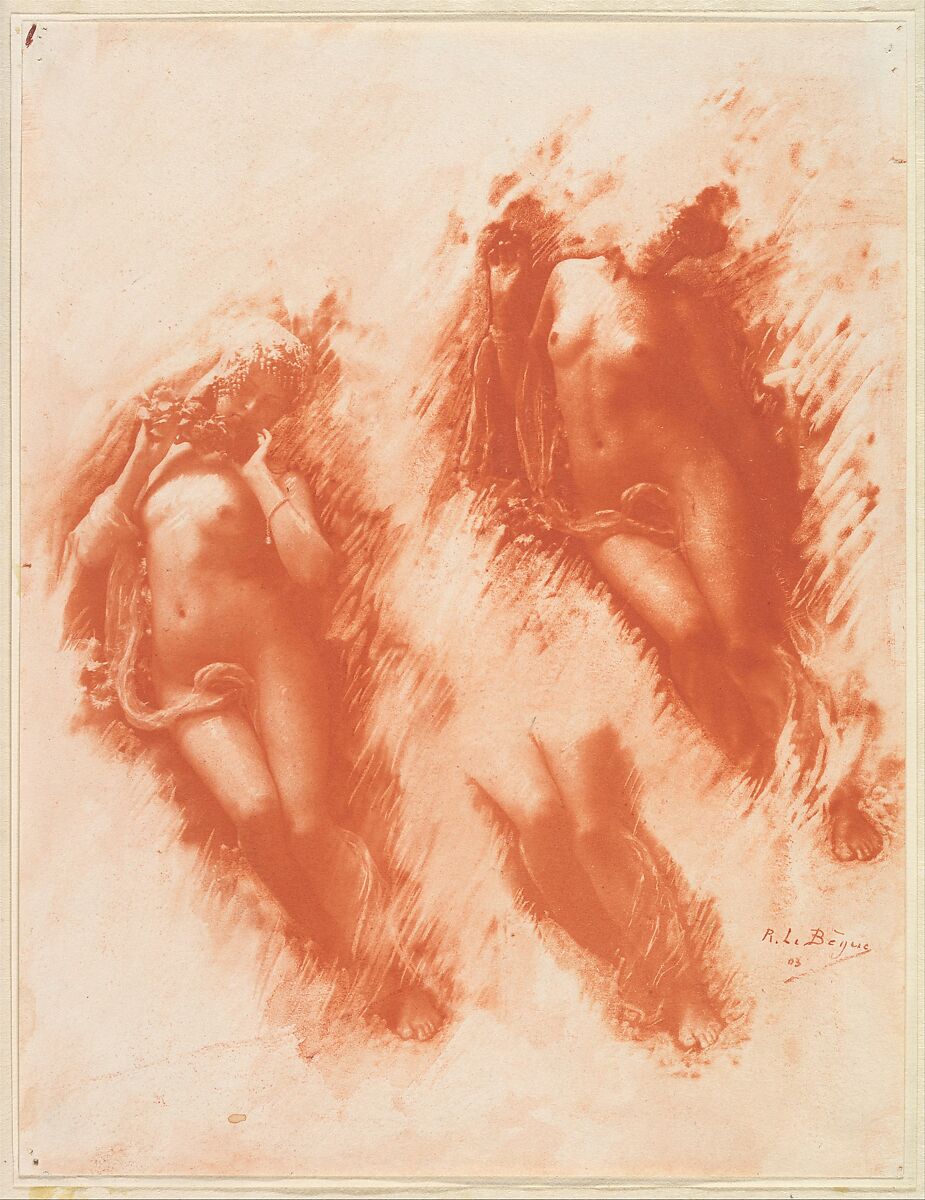 [Study in Orange], René Le Bègue (French, 1857–1914), Gum bichromate print 